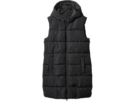 Gilet lungo imbottito da donna