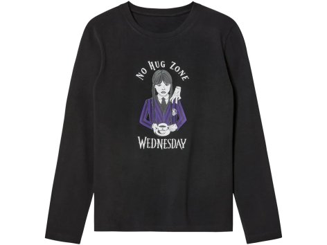 Maglia a maniche lunghe da bambina “Wednesday”