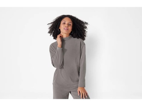 Pullover in velluto da donna