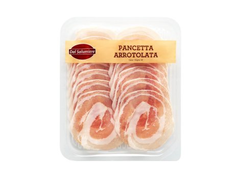Pancetta arrotolata affettata