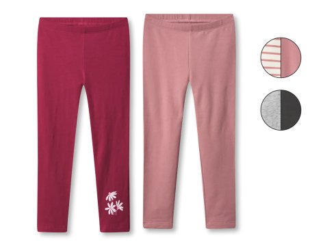 Leggings termici da bambina, 2 pezzi