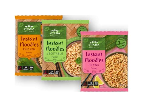 Pasta istantanea a ridotto contenuto di sale