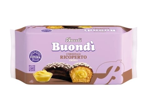 Buondì Merendina con Crema Pasticcera Ricoperta al Cacao