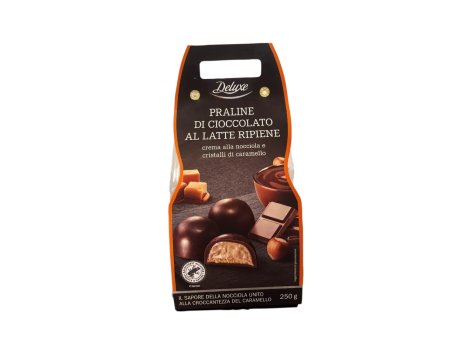 Praline di cioccolato con cristalli di caramello