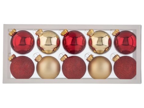 Palline natalizie, 10 o 24 pezzi