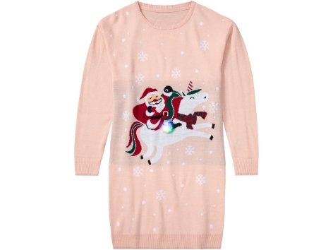 Vestito natalizio con LED da bambina