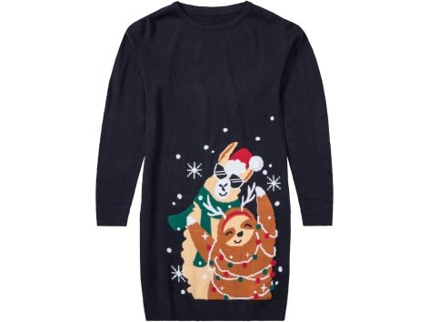 Vestito natalizio con LED da bambina