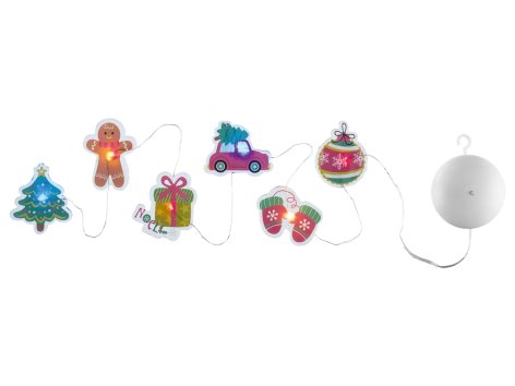 Adesivi natalizi LED per finestre