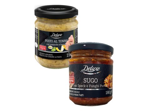 Sugo allo speck con funghi porcini o pesto al tonno con pistacchi e limone