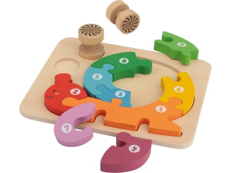 Puzzle in legno con numeri