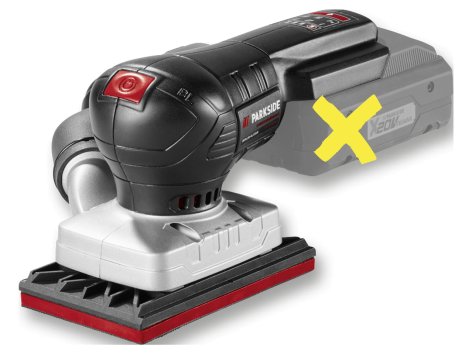 Levigatrice orbitale o smerigliatrice eccentrica ricaricabile