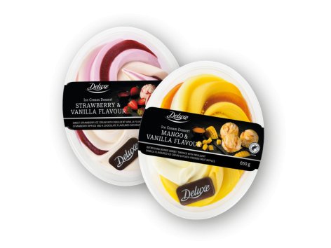 Gelato al gusto vaniglia variegato