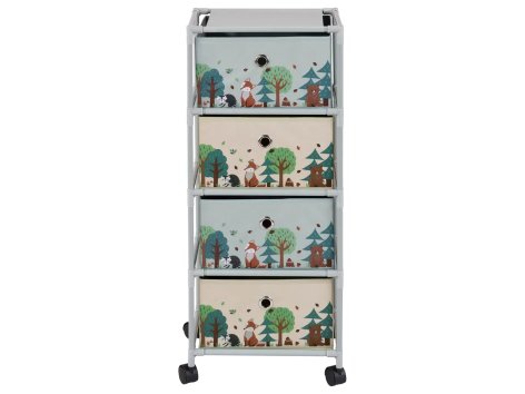 Scaffale con rotelle per bambini