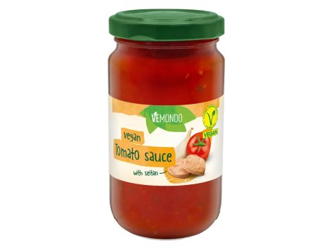 Salsa vegana gusto amatriciana con seitan