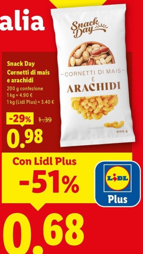 Snack Day - Cornetti Di Mais E Arachidi