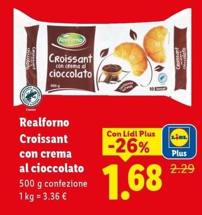 Realforno - Croissant Con Crema Al Cioccolato