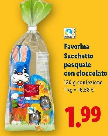 Favorina - Sacchetto Pasquale Con Cioccolato