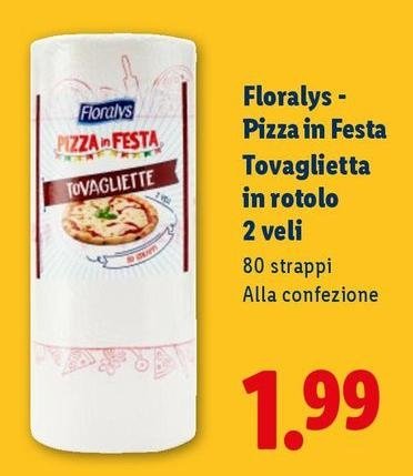 Floralys-Pizza In Festa - Tovaglietta In Rotolo 2 Veli