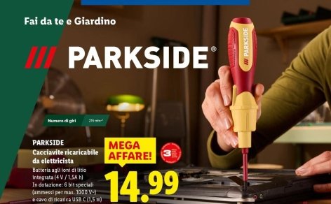 Parkside - Cacciavite Ricaricabile Da Elettricista