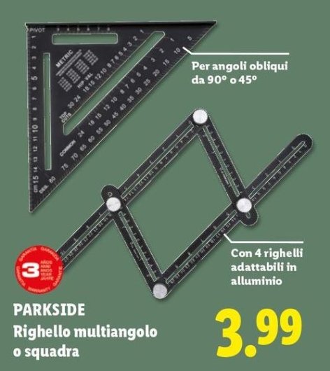 Parkside - Righello Multiangolo O Squadra
