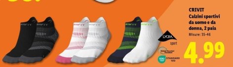 Crivit - Calzini Sportivi Da Uomo E Da Donna, 2 Paia