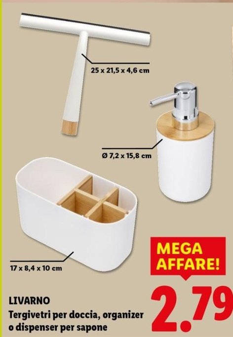 Livarno - Tergivetri Per Doccia, Organizer O Dispenser Per Sapone
