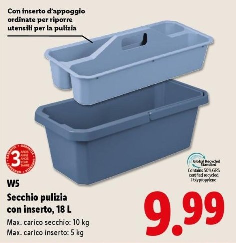 W5 -  Secchio Pulizia Con Inserto