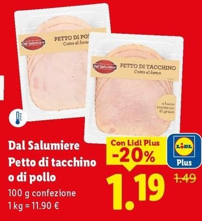 Dal Salumiere - Petto Di Tacchino O Di Pollo