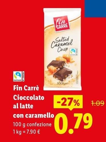 Fin Carrè - Cioccolato Al Latte Con Caramello
