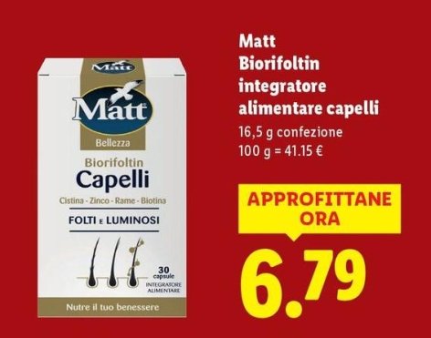 Matt - Biorifoltin Integratore Alimentare Capelli