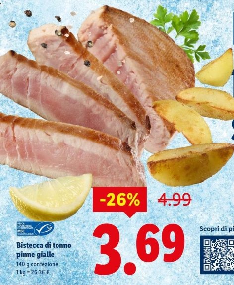 Bistecca Di Tonno Pinne Gialle