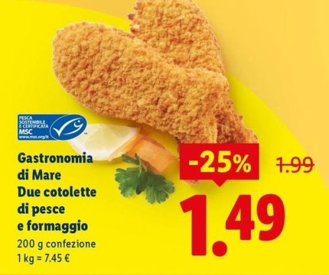 Gastronomia Di Mare - Due Cotolette Di Pesce E Formaggio