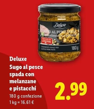 Deluxe - Sugo Al Pesce Spada Con Melanzane E Pistacchi
