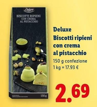 Deluxe - Biscotti Ripieni Con Crema Al Pistacchio