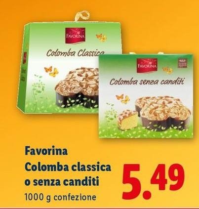 Favorina - Colomba Classica O Senza Canditi