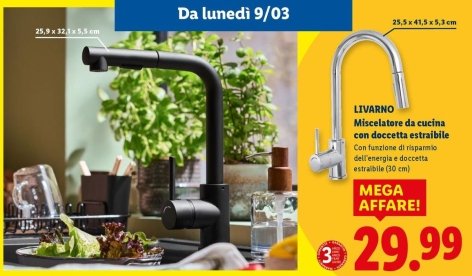 Livarno - Miscelatore Da Cucina Con Doccetta Estraibile