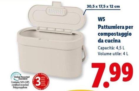 W5 - Pattumiera Per Compostaggio Da Cucina
