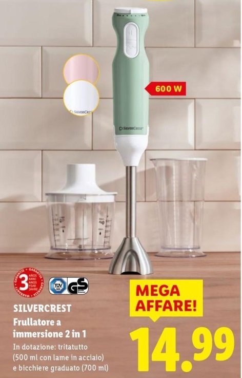 Silvercrest - Frullatore A Immersione 2 In 1