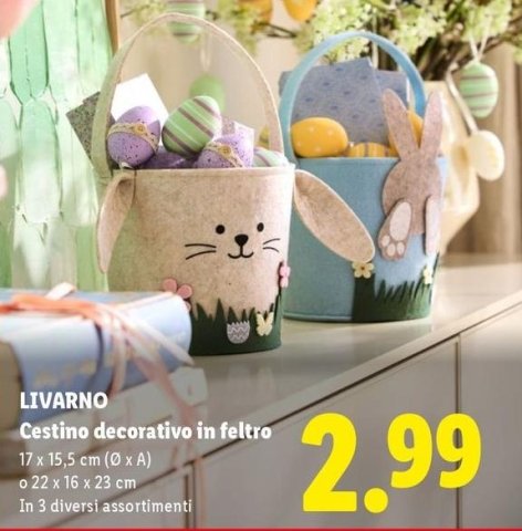 Livarno - Cestino Decorativo In Feltro