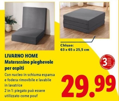 Livarno Home - Materassino Pieghevole Per Ospiti