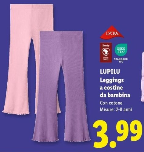 Lupilu - Leggings A Costine Da Bambina