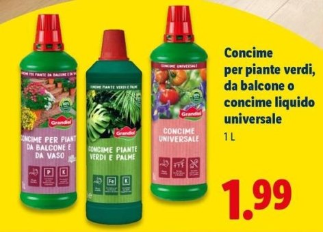 Grandiol - Concime Per Piante Verdi, Da Balcone O Concime Liquido Universale