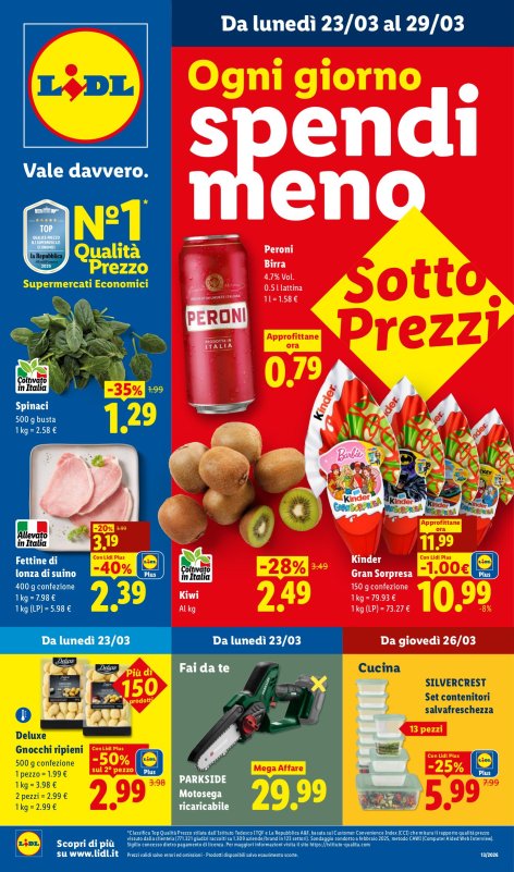Offerte valide dal 23/03 al 29/03