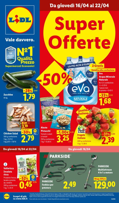 Offerte valide dal 16/04 al 22/04