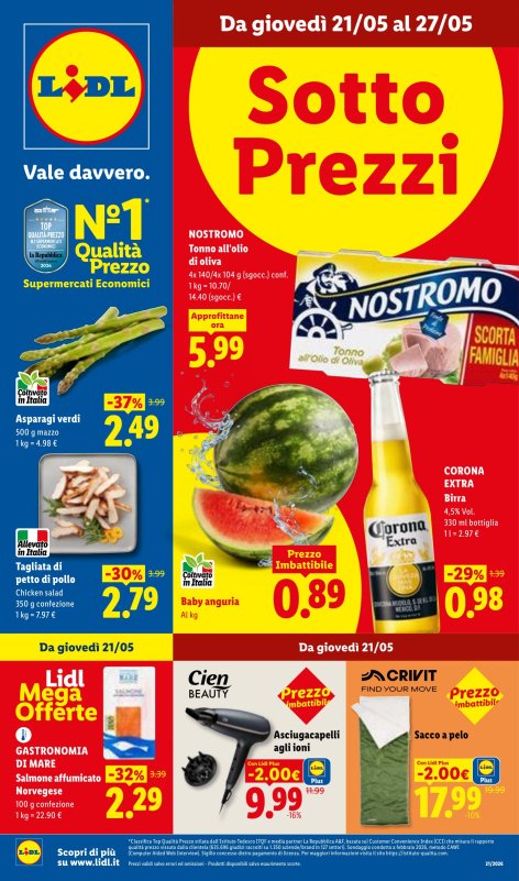 Offerte valide dal 21/05 al 27/05