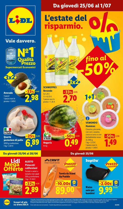 Offerte valide dal 25/06 al 1/07