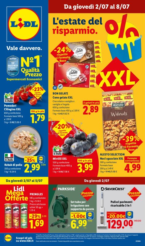 Offerte valide dal 2/07 al 8/07