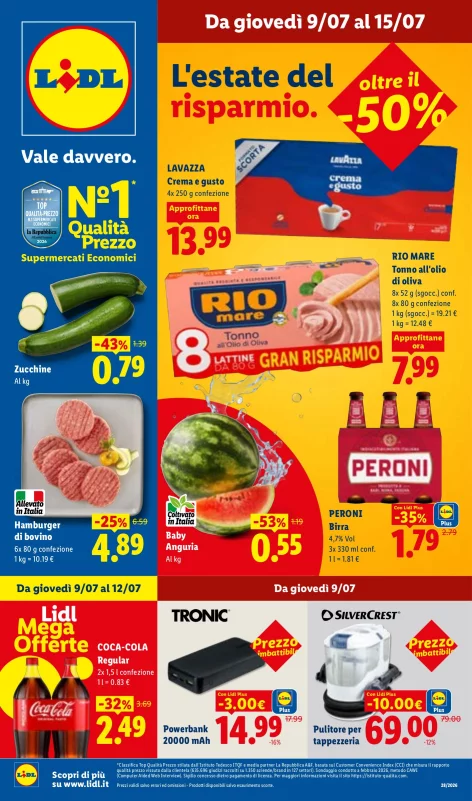 Offerte valide dal 9/07 al 15/07