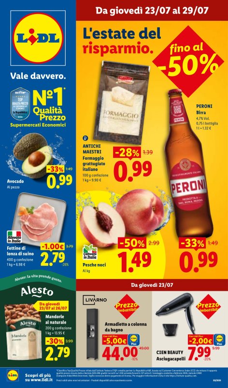 Offerte valide dal 23/07 al 29/07