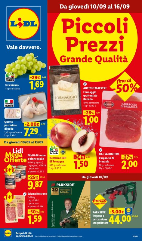 Offerte valide dal 10/09 al 16/09
